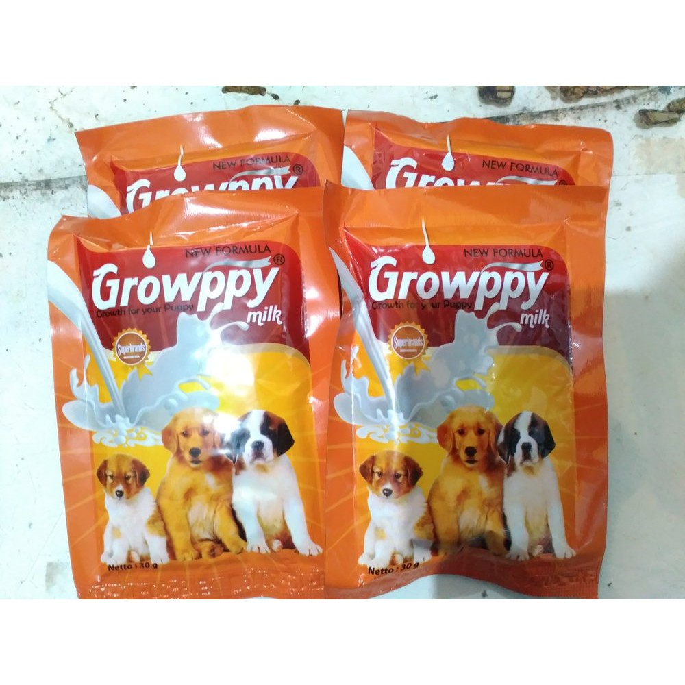 Susu Growppy Sachet 30gr Susu untuk anak Anjing / Puppy