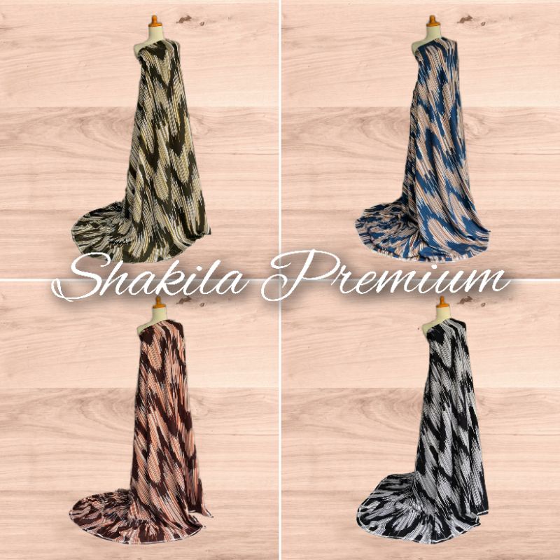 Kain Shakila Premium Motif Garis Zigzag harga setengah meter