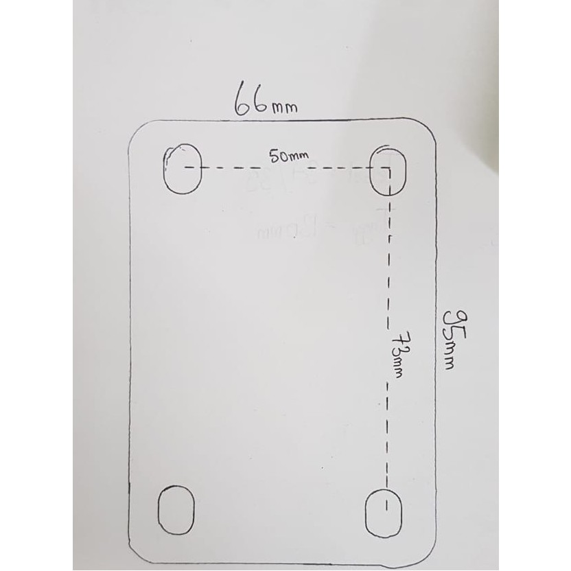 Roda Caster Troli / Trolly Nylon Nilon Putih 4 Inch Mati ( Maju Mundur ) Stainless Steel OSAKA