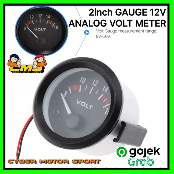 Gauge meter indikator mobil volt meter. pengukur voltase aki mobil