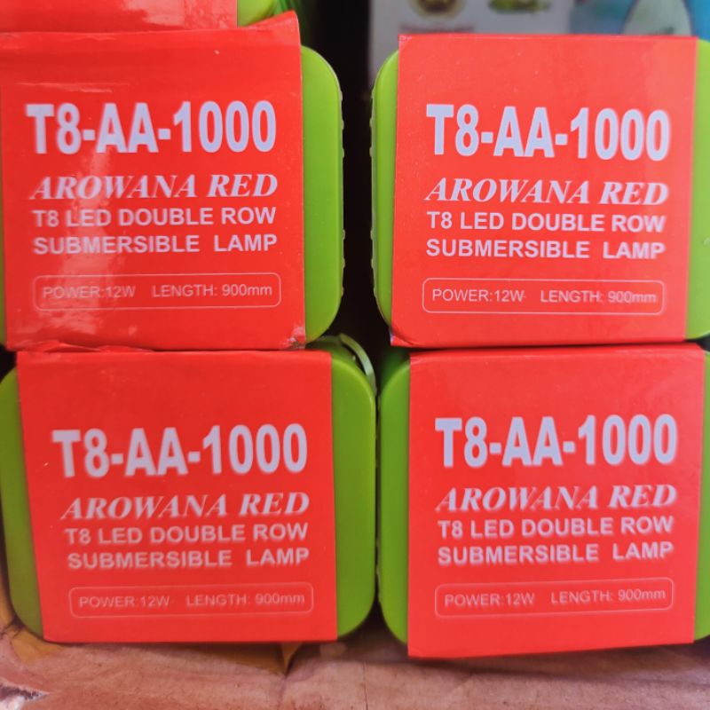 Lampu tanning View Spesial Red Arwana 1meter Amara Led T8-AA-1000 12 watt Double Row