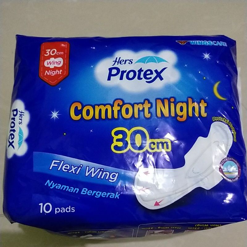 protex comfort night 30cm,per pack isi 10pads.