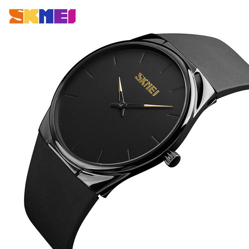 G8A SK MEI Jam Tangan Analog Pria 1601CL 1601 Black Or-i