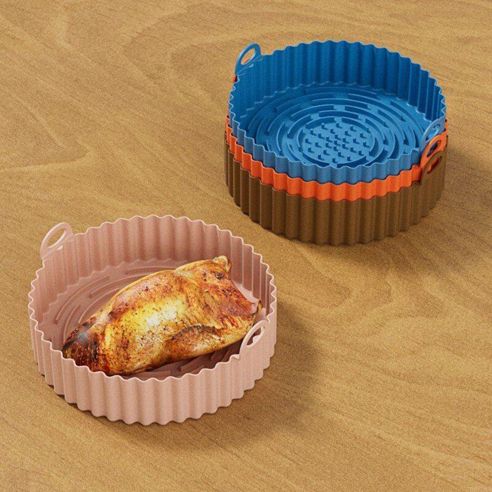 Populer Air Fryer Silicone Pot Reusable Grill Pan Keranjang Pengganti