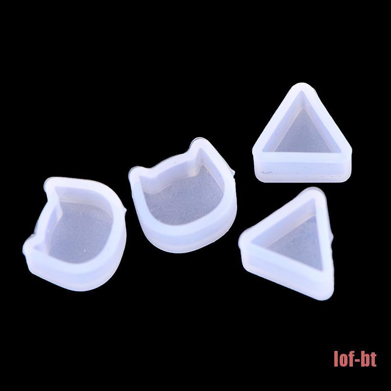 2pcs Cetakan Resin Bahan Silikon Bening Untuk Membuat Perhiasan Anting Wanita