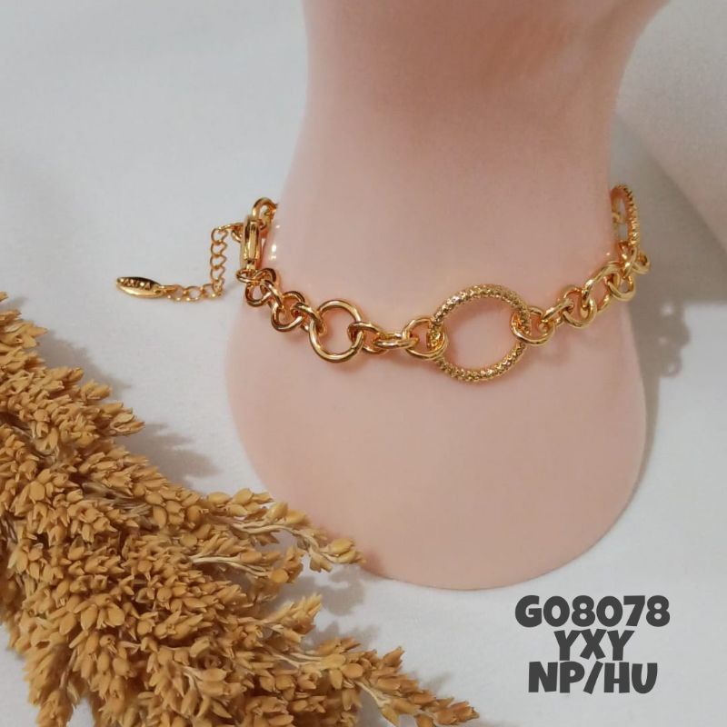 Gelang Yaxiya Rantai Warna Gold G08078