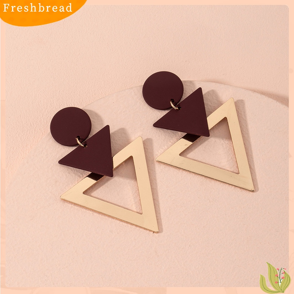 Terlaris Female Fashion Triangle Shape Hollow Drop Dangle Earrings Jewelry Accessories