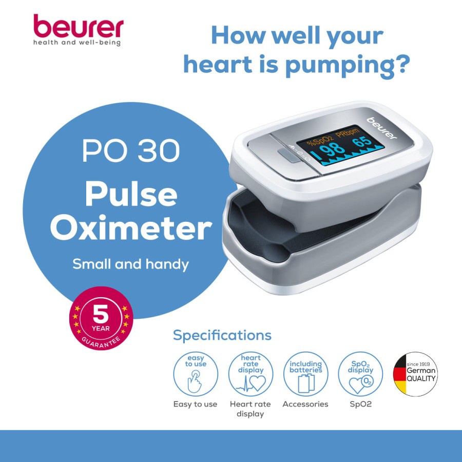 Pulse Oximeter Beurer PO 30 / Alat Ukur Kadar Oksigen Beurer