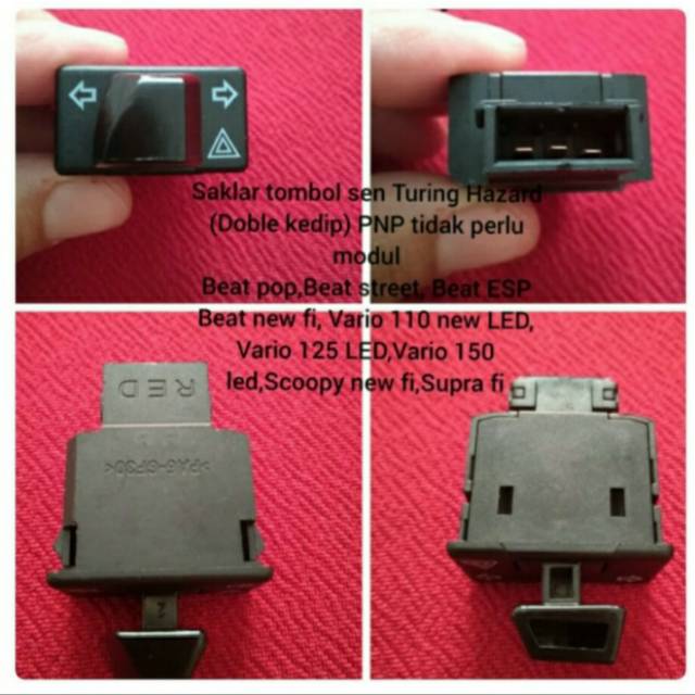 Saklar Tombol Sen Hazard Beat New Esp Vario Led 3cm