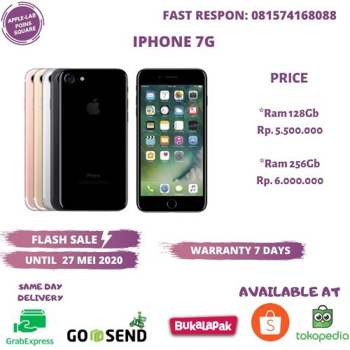 Iphone 7g Black 128gb Promo Second Bergaransi Shopee Indonesia