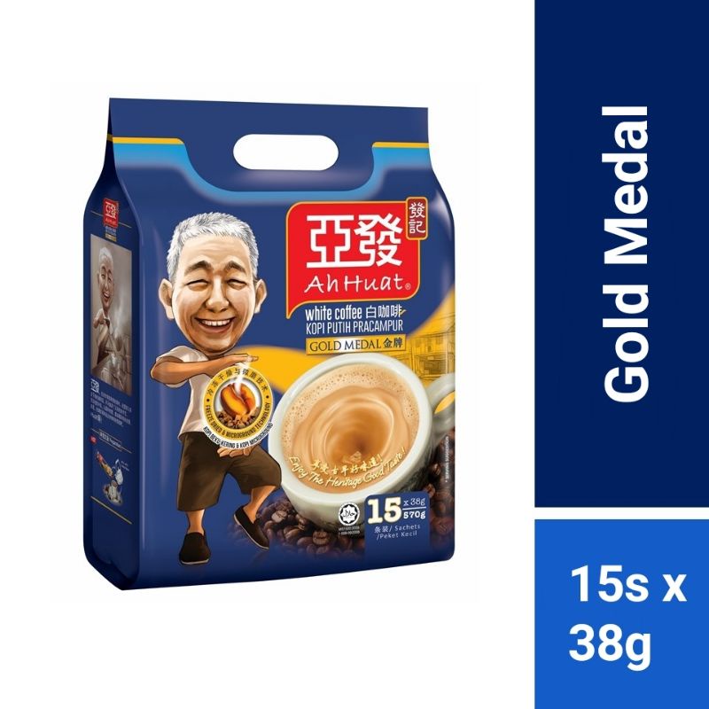 

AH HUAT Gold Medal White Coffee Malaysia (38g x 15 sachet)