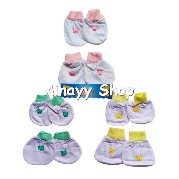 6 Set (12 Pasang) Sarung Tangan Bayi Dan Kaos Kaki Bayi Newborn Murah