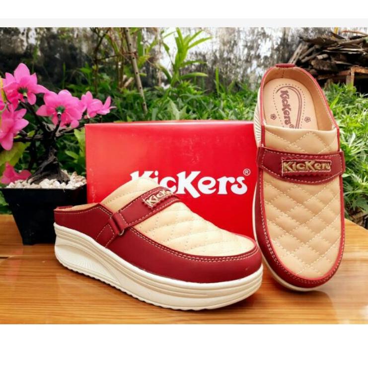 Recomended.. SANDAL WANITA SLOP WEDGES KICKERS DUA WARNA / WEDGES SENDAL / WEDGES SANDAL / SANDAL SE