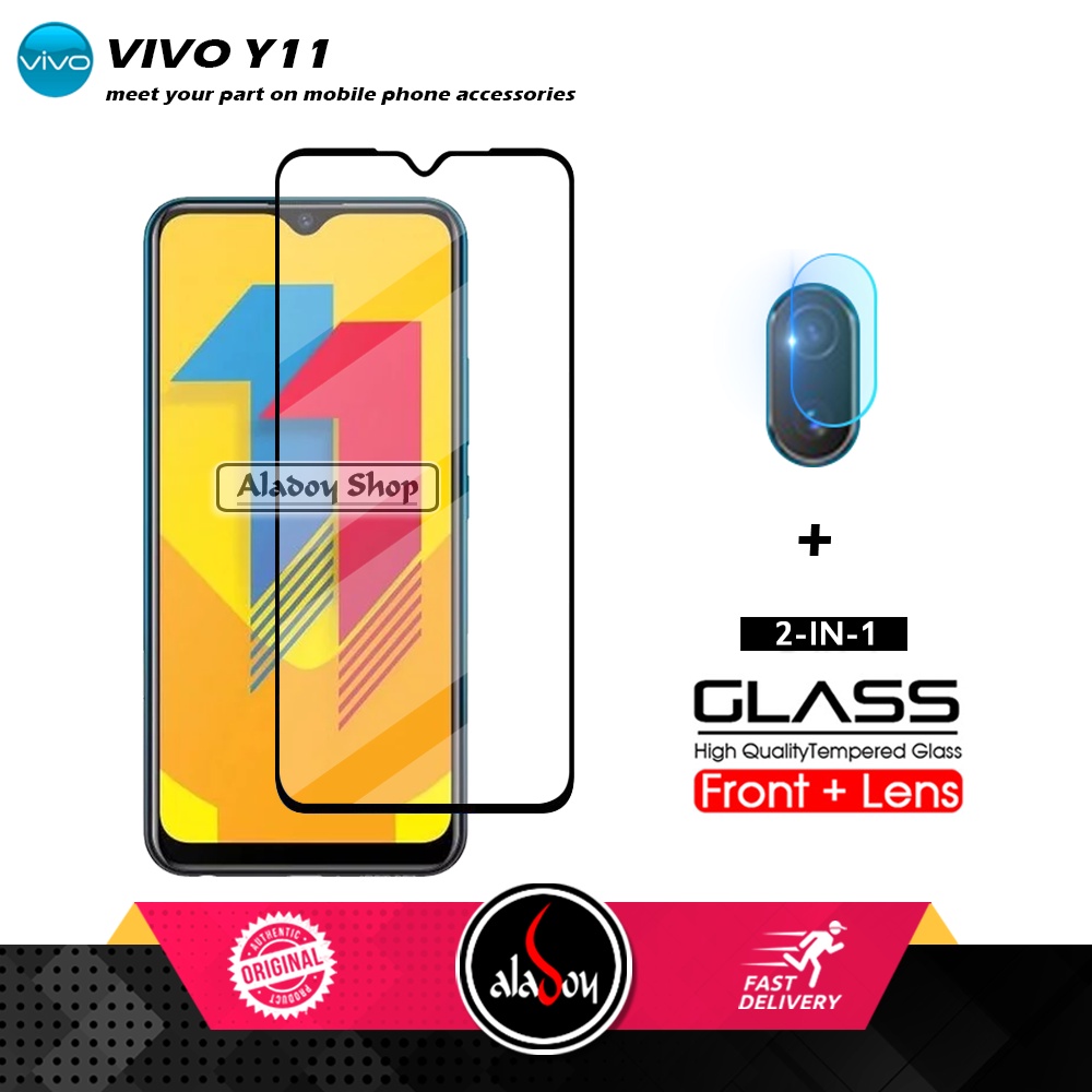 PAKET 2 IN 1 Tempered Glass Layar Vivo Y11 Free Tempered Glass Camera