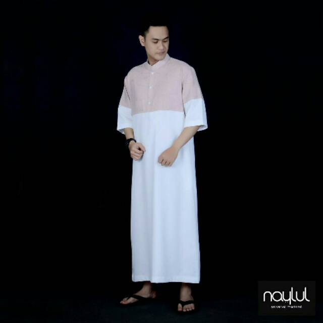 Jubah Arab Pria / Gamis Pria Lengan Pendek Motif (Limited Edition)