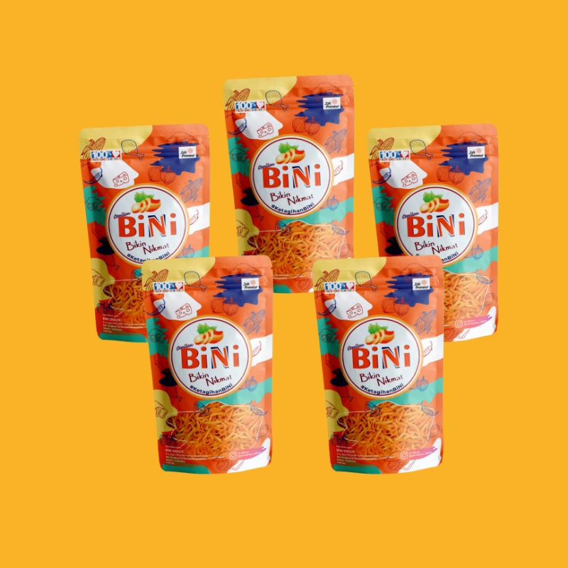 

Cemilan BiNi paket akur isi 5pcs berat bersih 85gram/pcs