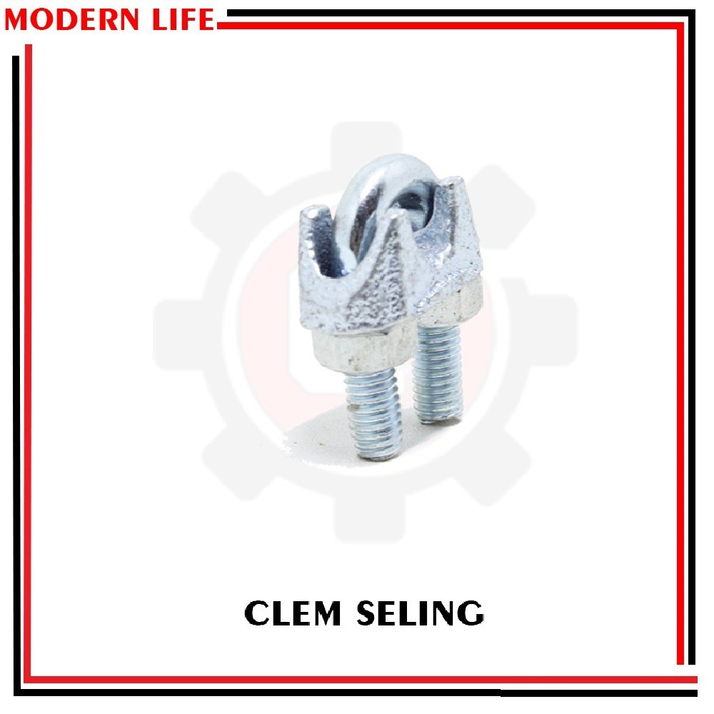 Klem Seling 5/16 inch Wire Clip Kuku Macan Clamp Kawat Baja Sling 8mm