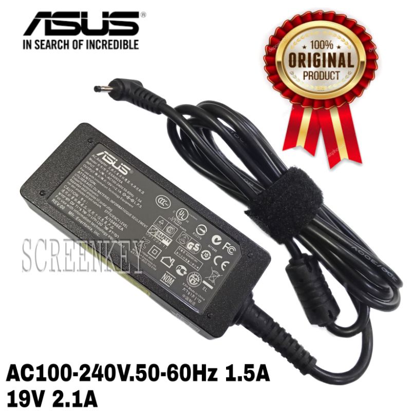 Adaptor Charger Laptop Asus 1005 Series 19V 2.1A Original 40Watt