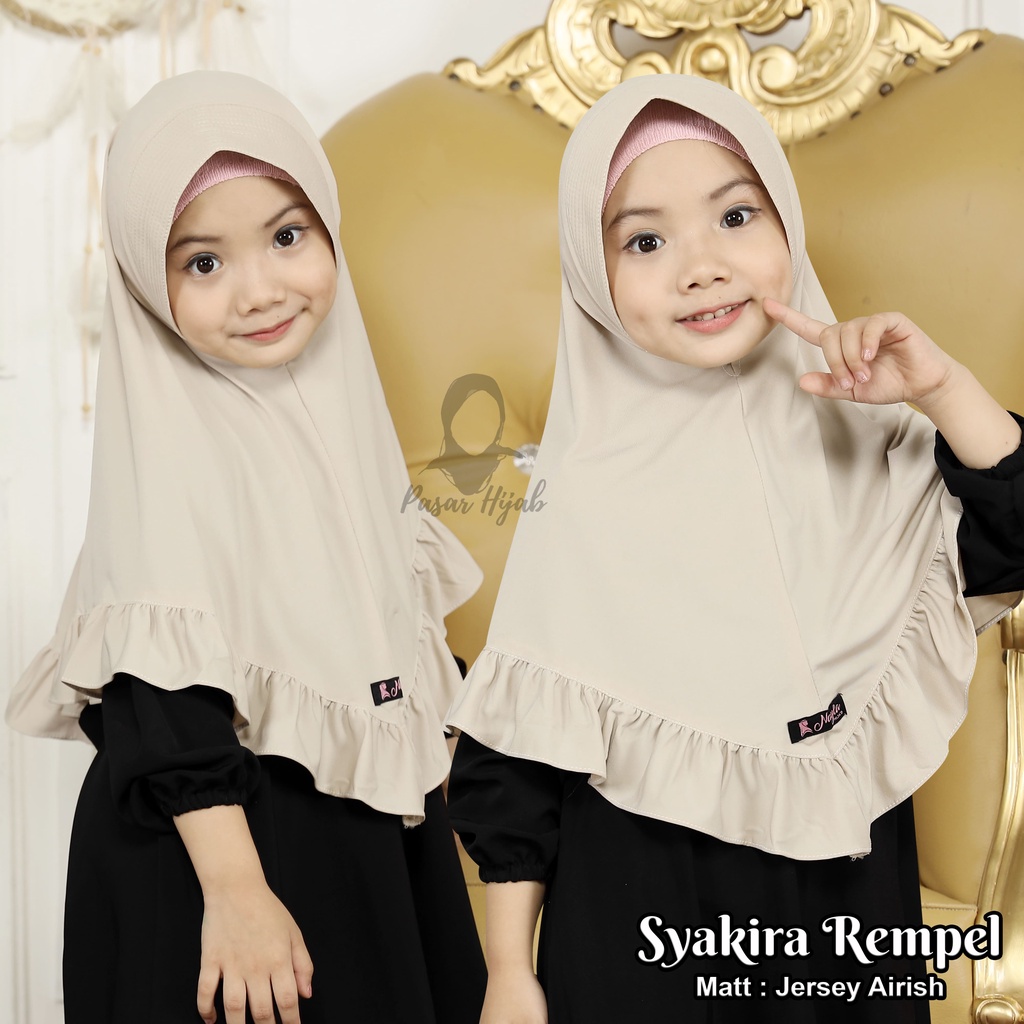 Kerudung Instan Anak Model Syakira Rempel Hijab Instan Jersey Airis Pasar Hija'b