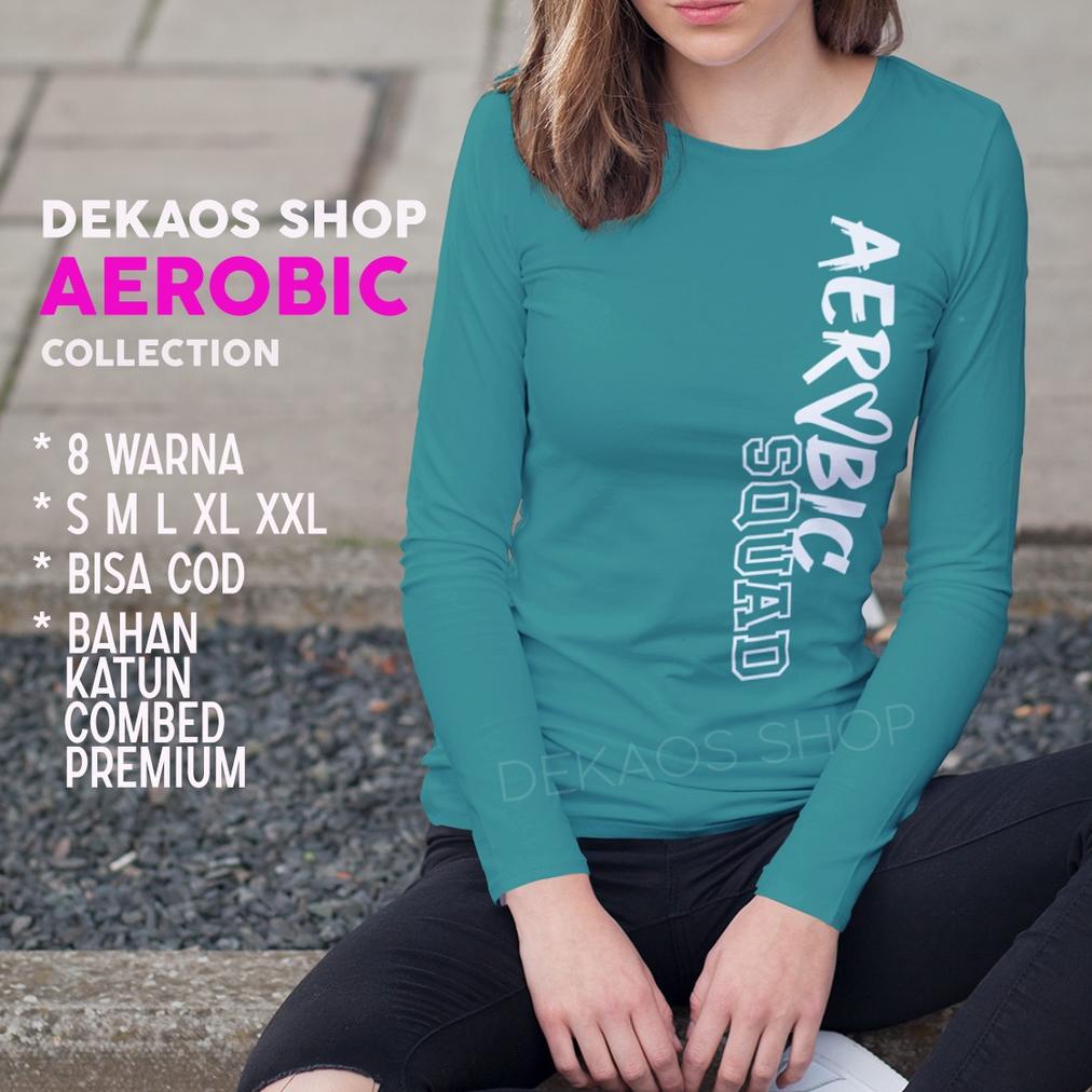 BAJU AEROBIC WANITA / KAOS AEROBIC WANITA / KAOS SENAM ZUMBA LENGAN PANJANG  / SETELAN ZUMBA / BAJU 