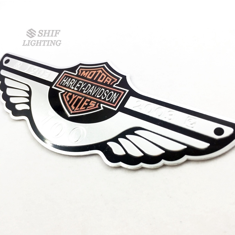 1x Stiker Emblem Badge Sticker Decal Aluminium Harley Davidson Motor