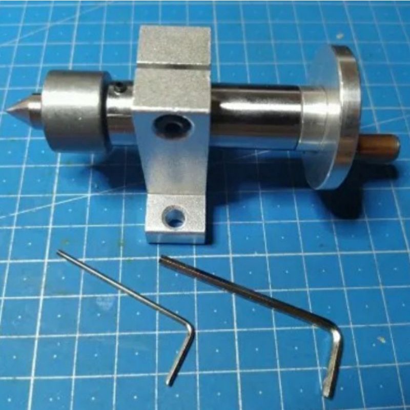 Mini Live Center Lathe Tailstock 3cm Pergeseran Bubut Live Senter