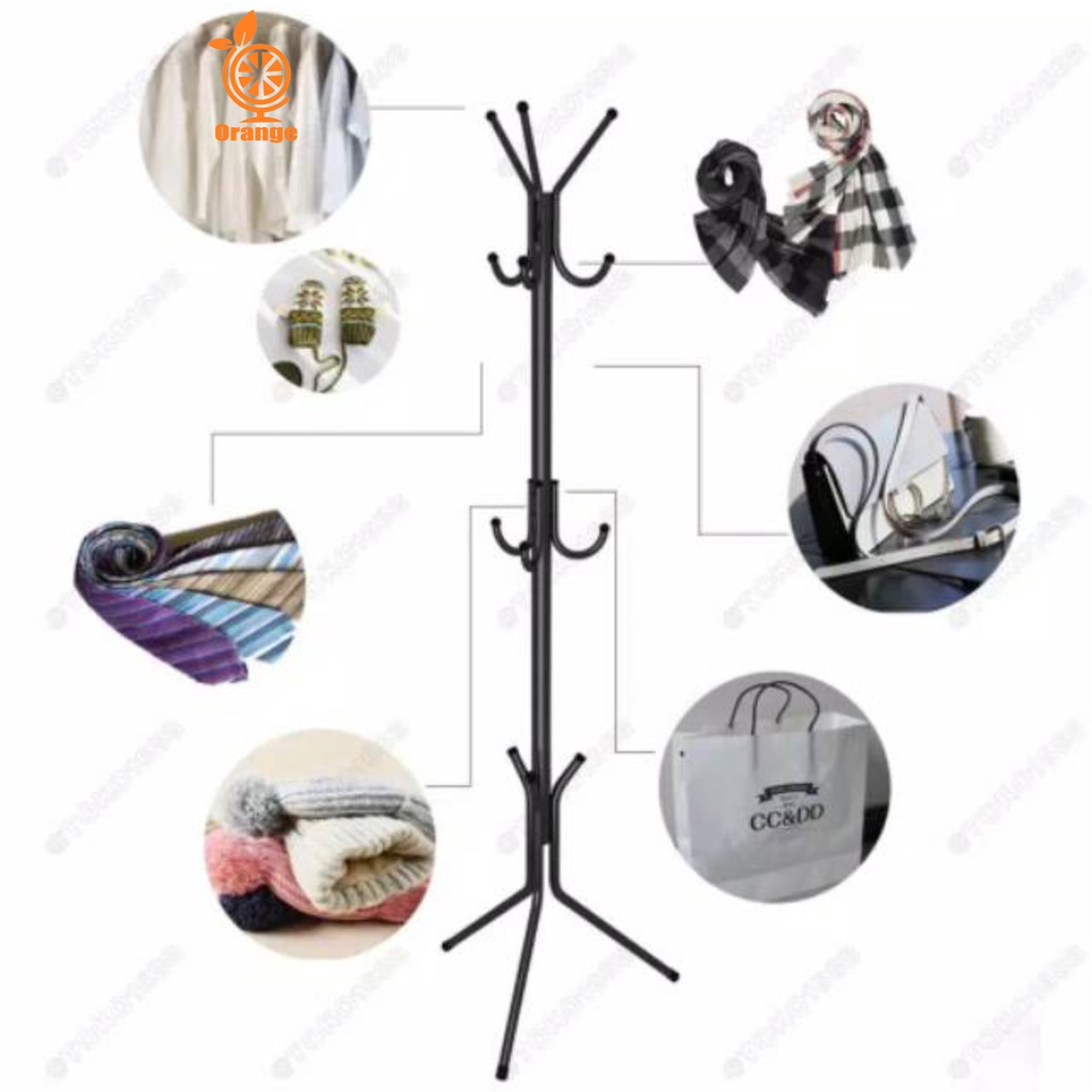 Gantungan Berdiri Jaket Tas Standing Topi Coat Rack Hanger Gantungan Serbaguna CT01