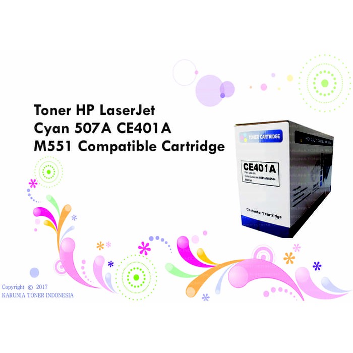 Cartridge Compatible Toner For Printer HP LaserJet Cyan 507A CE401A 500 M551 MFP M575f