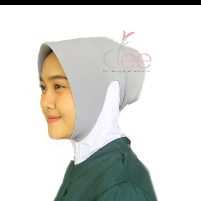 Ciput mika anti budeg/inner jilbab/inner anti budeg/ciput antem/inner - Abu-abu