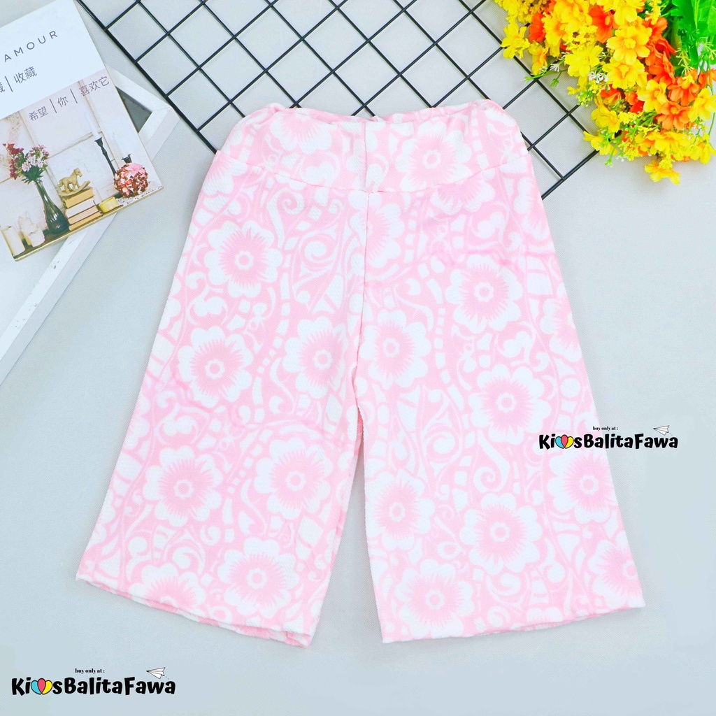 Kulot Motif uk 6-7 Tahun / Celan Anak Perempuan Pendek Pants Adem Cullotes 3per4 Babycinnamon