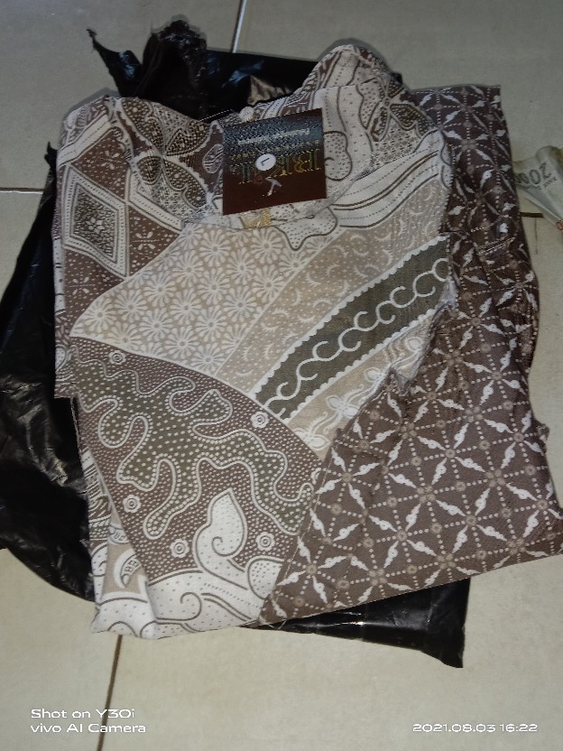 Tey-17 Batik Wanita Asj Sa Hrb026 Kenongo Kemeja Tosca Pendek