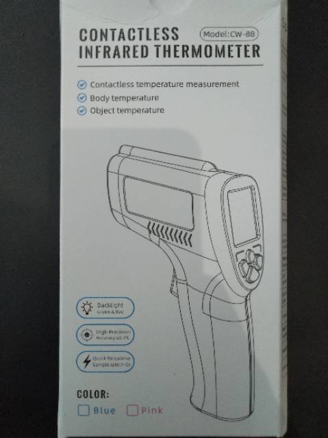 Thermo Gun Thermogun Thermometer Gun Tembak Pengukur Suhu Anak Digital Thermometer Termometer
