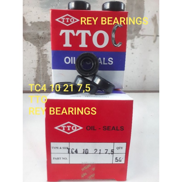Oil seal TC4 10 21 7,5 oil seal shock belakang merk TTO