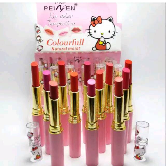 Lipstik pnf lip colors hello kitty 24pcs