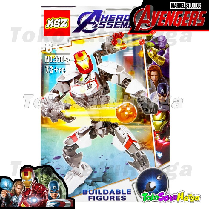 Mainan Anak Brick Heroes Assemble Avengers KSZ 330 Iron Man Ironman