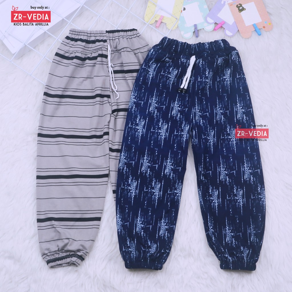 Jogger Motif Uk 5-6 Tahun / Celana Panjang Jogger Pants Anak Perempuan Cewek Adem Murah Grosir