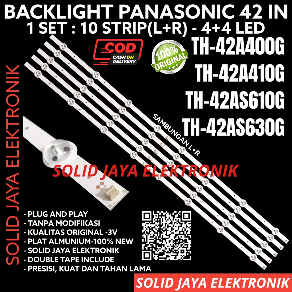 BACKLIGHT TV LED PANASONIC 42 INC TH-42A400G TH-42A410G TH-42AS610G TH-42AS630G LAMPU BL LED 3V 8K TH 42A400 42A410 42AS610 42AS630 42A400G 42A410G 42AS610G 42AS630G 42AS 42A TH42A400G TH42A410G TH42AS610G TH42AS630G PANASONIC LAMPU 42INC 42INCH 42IN 8K