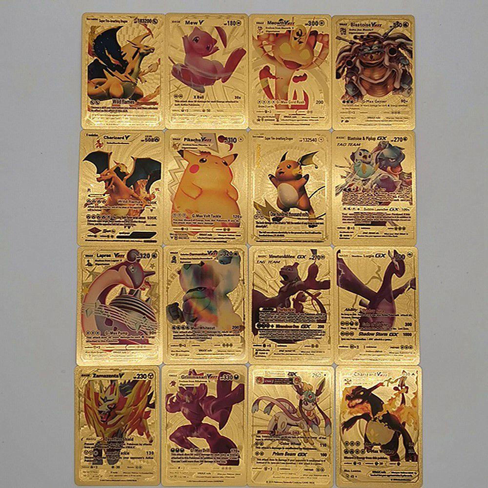 Mxbeauty Kartu Pokemon 54pcs/set Permainan Hadiah Anak Charizard Vmax GX Pikachu Energy Card