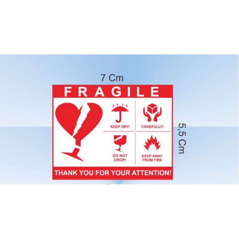 Stiker Fragile Unique Lucu Emoticon