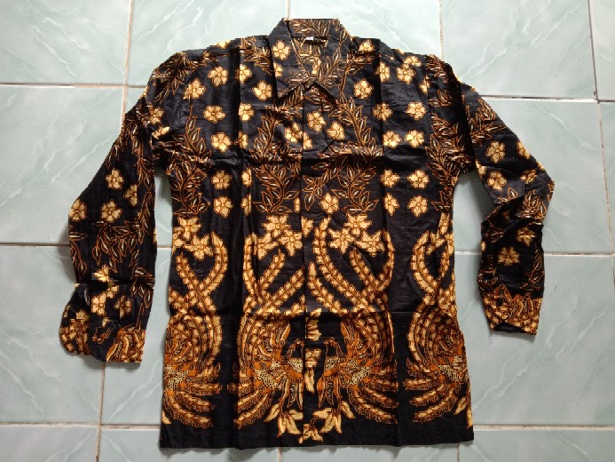 Pagar Batik Hrb026 Kenongo Kemeja Tosca Pendek Pekalongan Padi M L Xl Sogan Tulis Halus Kemeja Batik