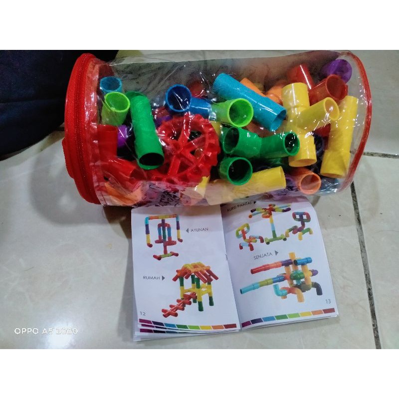 mainan pipa bongkar pasang Pipe Puzzle Education Toys