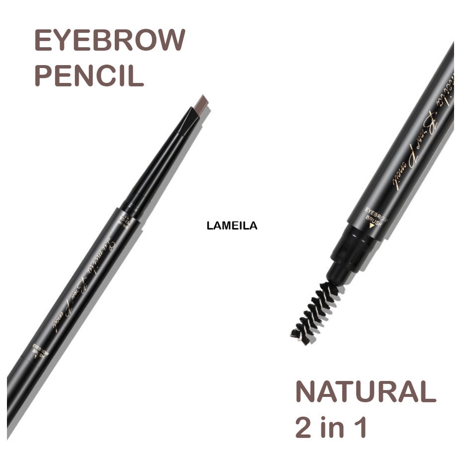 LAMEILA Pensil Alis Original Eyebrow Boxless 2 in 1 Kepala Ganda 7 Warna LA026