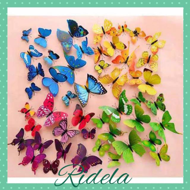 Jual Rc81 Stiker Kupu Kupu 3d Stiker Dinding 3d Butterfly Sticker Hiasan Dinding Kupu 3992