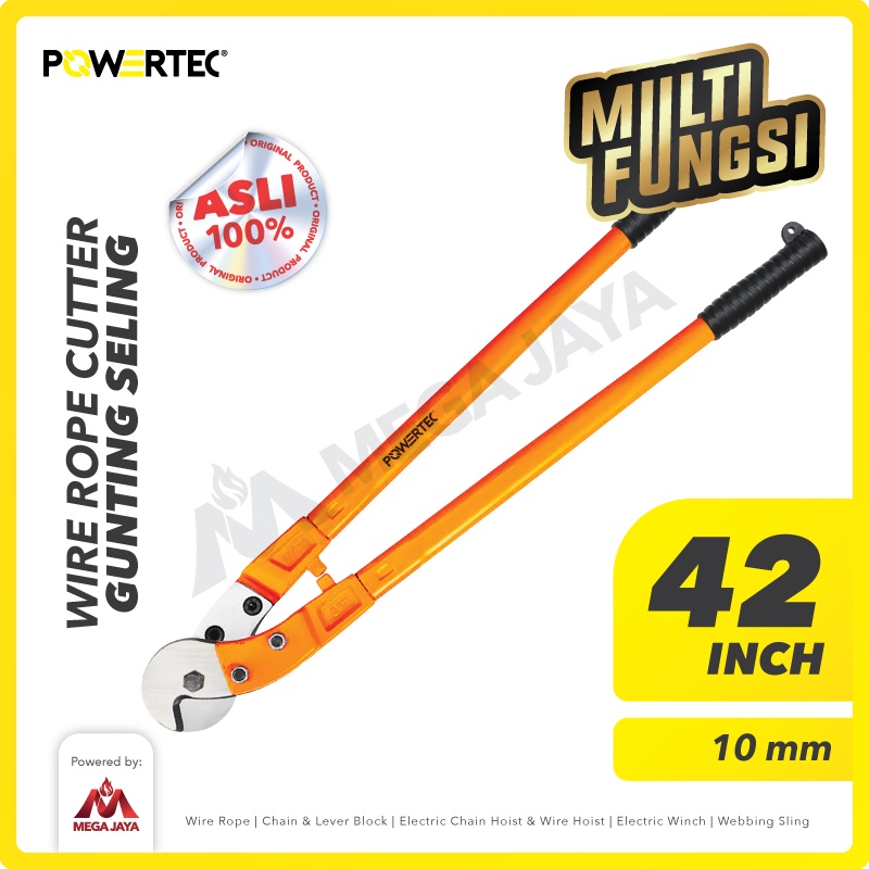 POWERTEC Wire Rope Cutter / Gunting Kawat Seling 42" 10mm
