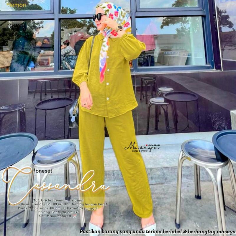 Cassandra Oneset by Masayu/Oneset Crinkle Airflow/Oneset Muslimah Crinkle
