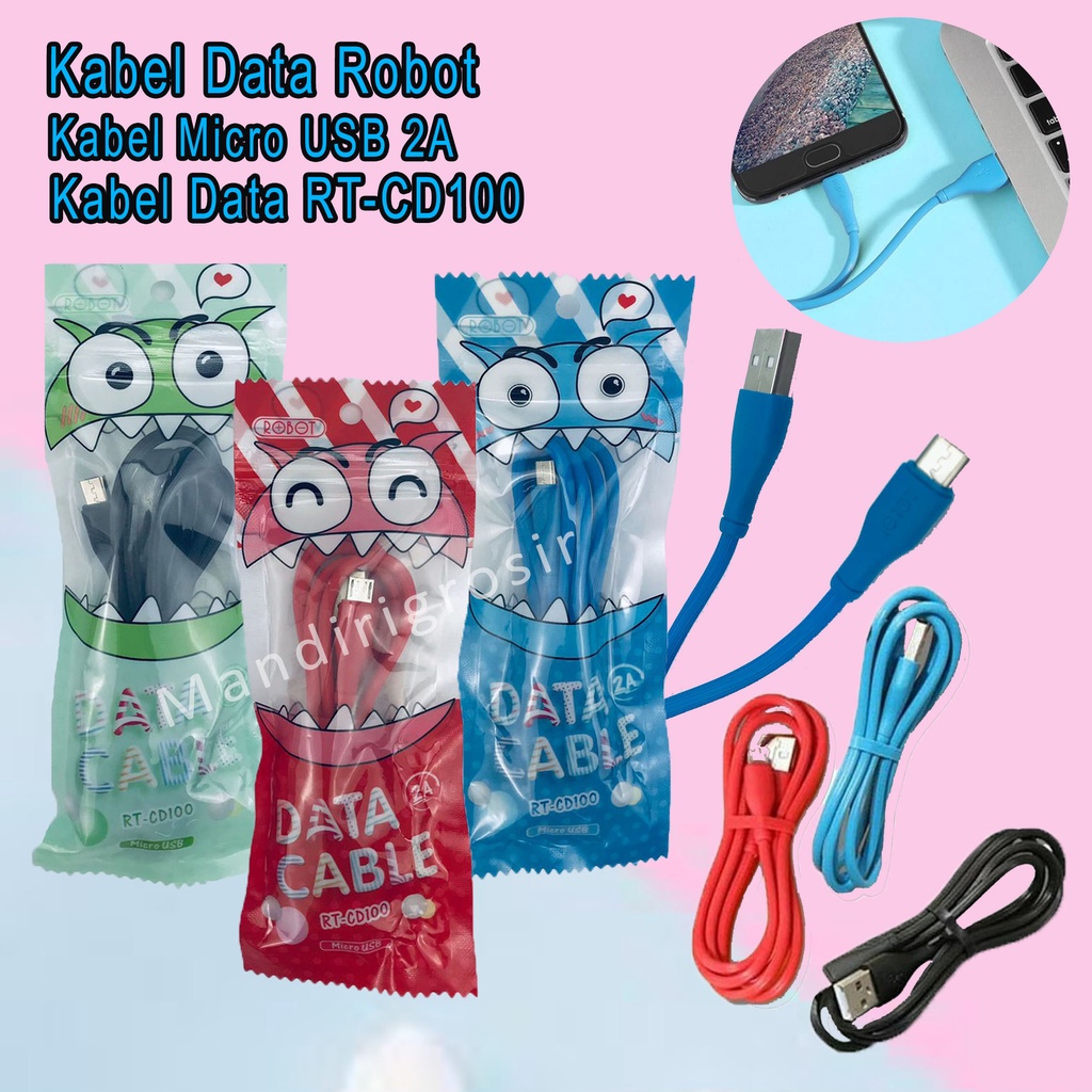 Kabel Micro USB 2A *Kabel Data Robot * Kabel Data RT-CD100*