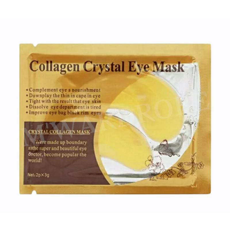 1 PASANG COLLAGEN CRYSTAL EYE BAG MASK GOLD Masker Emas Kantong Mata Panda Anti Aging Wrinkle Eyemask/ Masker Eye / Collagen Eye Mask