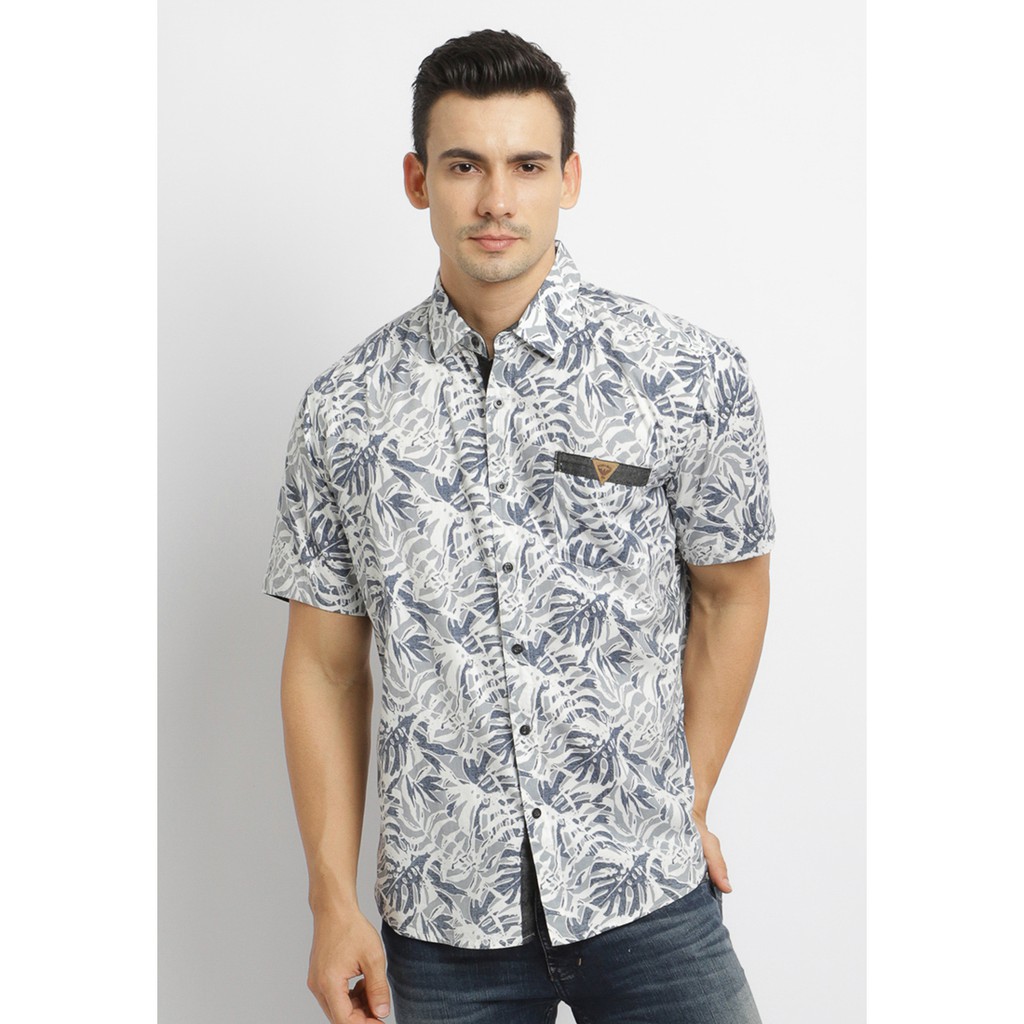Kemeja Pria - Poshboy Sevilla Men Casual Shirt, kemeja poshboy lengan pendek motif print