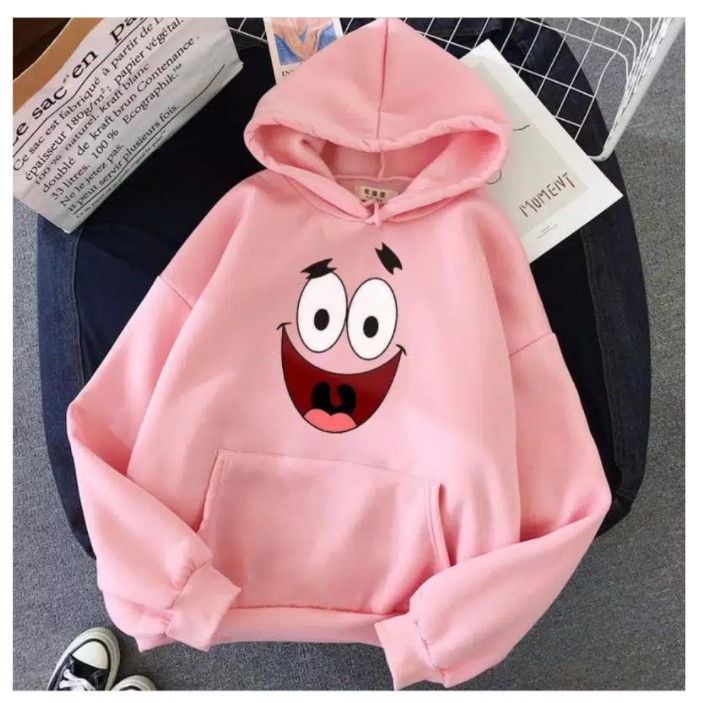 HOODIE WANITA SPONGEBOB SQUAD TEBAL PREMIUM TERBARU,