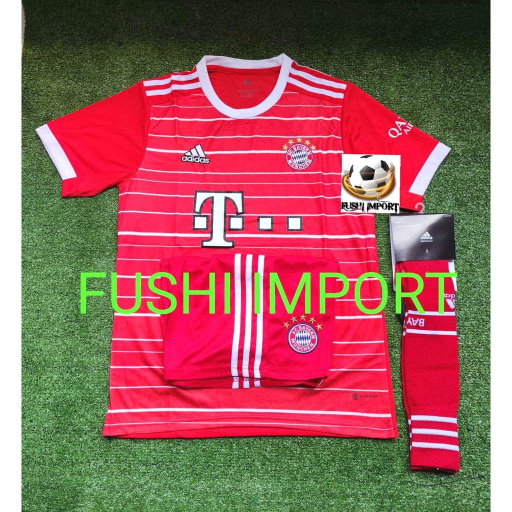 Setelan Jersey Baju Bola Munchen Home 2022 2023 ( Fullset Satu Set ) Grade Ori